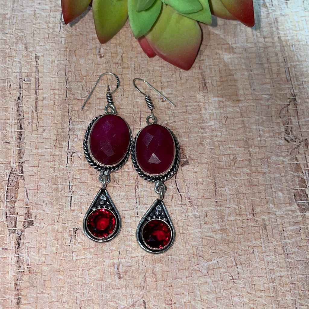 Ruby & Garnet Earrings